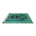 thumbnail image 2 of Ahgly Company Machine Washable Indoor Rectangle Oriental Turquoise Blue Industrial Area Rugs, 5' x 8', 2 of 4