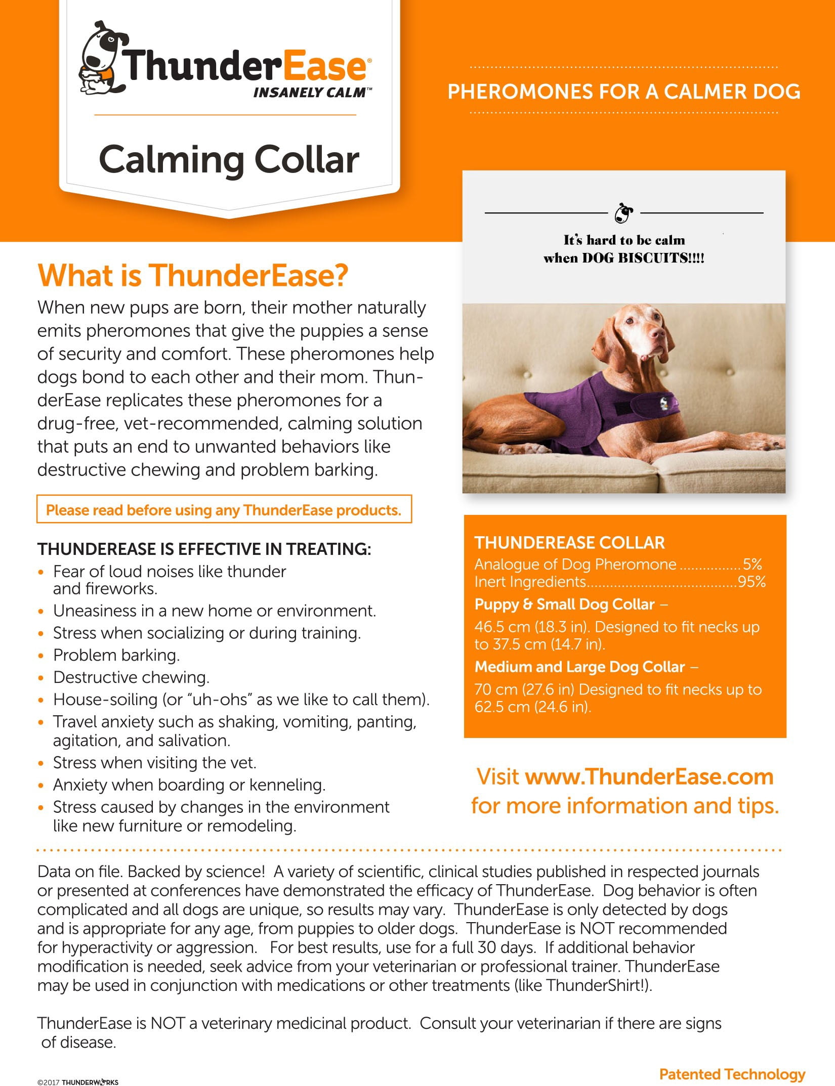 thunderease calming collar