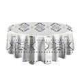 thumbnail image 5 of Round Waterproof Tablecloth 60×60 Inch, Boho Style Reusable Indoor/Outdoor Durable Table Cover for Party Kitchen Dinner Room Decor, 5 of 6