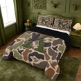 thumbnail image 2 of meiyoeat Vintage Rustic Mallard Duck Queen Comforter Set For Boys,Camo Personalized Monogrammed K Comforter Sets Queen,Black Reversible,3-Piece,1 Comforter And 2 Pillowcases, 2 of 7