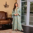 thumbnail image 5 of Women Kaftan Dress Full Length Kaftan Dress Embroidered Dress Full Cover Robe Dress, 5 of 9