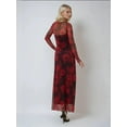 thumbnail image 5 of Floral Print Bodycon Maxi Mesh Dress, 5 of 5