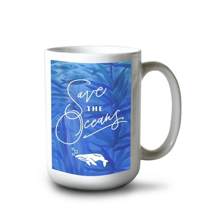 

15 fl oz Ceramic Mug Preserve Our Planet Collection Whale Save The Oceans Dishwasher & Microwave Safe