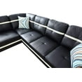 thumbnail image 5 of Ainehome Furniture Leather Sectional Sofa, 3 Piece L Shaped Living Room Couch Sets with Chaise Storage Ottoman and Pillows, 5 of 7