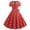 #2-Red, variant on Patlollav Womens A Line Flare Vintage Bowknot Prom Swing Short Sleeve Polka Dot Print Party Dress