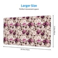 thumbnail image 2 of Naloa Rose Flowers Gaming Mouse Pad Large Mouse Mat Long Extended Desk Pad Non-Slip Rubber Mice Pads Stitched Edges Thin Pad (16x29.5 Inch), 2 of 8