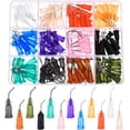 thumbnail image 1 of 120 agujas dispensadoras de punta roma en 12 colores con conector Luer Lock para rellenar tintas de líquidos electrónicos y pegamento para manualidades, 1 of 6