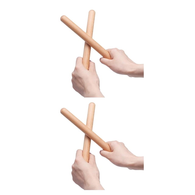 Vogacara 1 par de baquetas de madera, instrumento de percusión, baquetas de portátiles, herramientas de acompañamiento para niños pequeños, Type2 NO2 Vogacara CBP230797