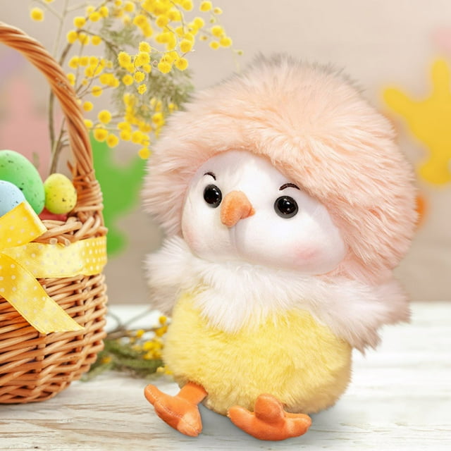 Linnome Easter Cute Chicken Doll Soft Plush Toy For Home And Holiday Decoration Displays