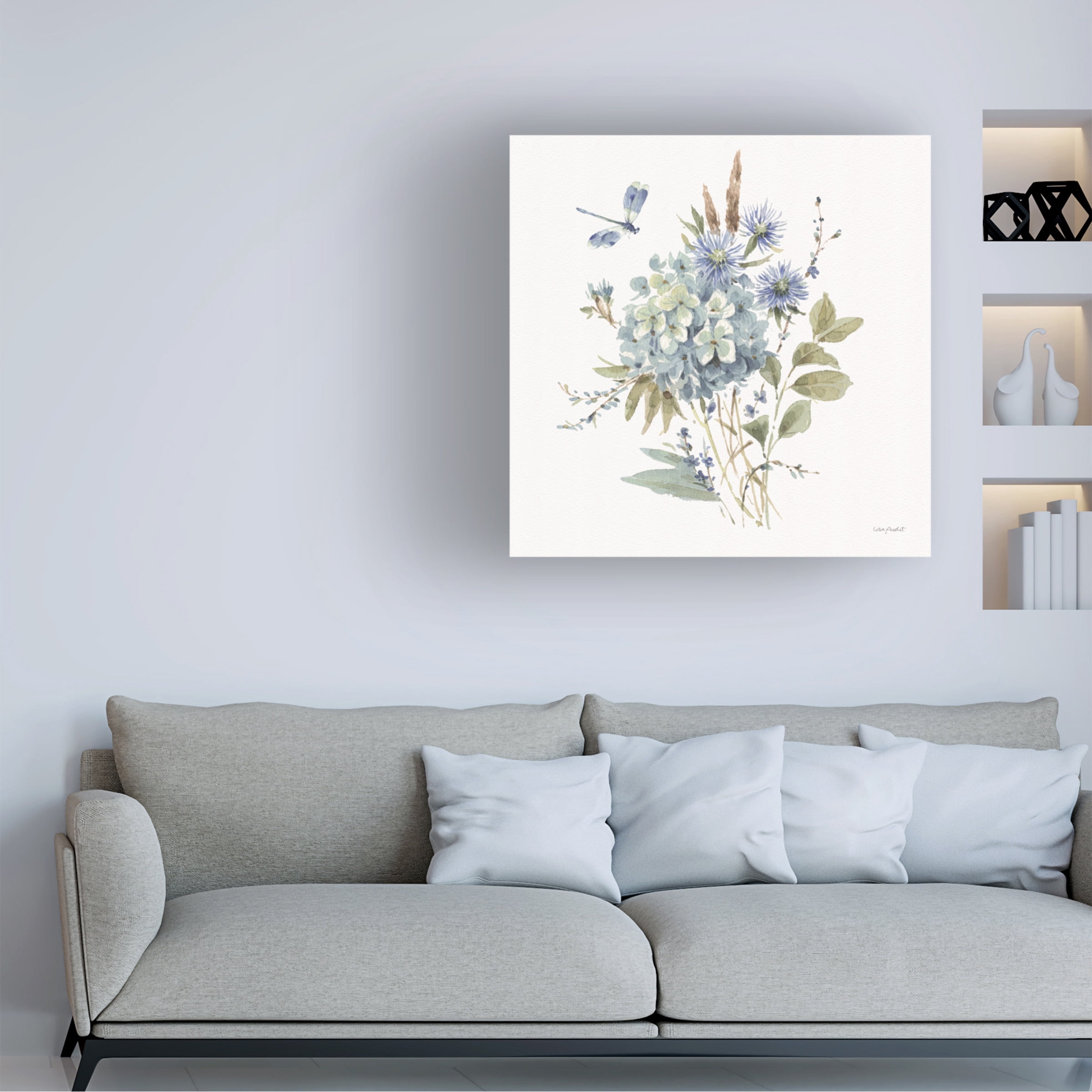 Lisa Audit 'Bohemian Blue 04 on white' Canvas Art