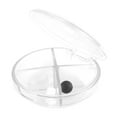thumbnail image 2 of Unique Bargains 1 Pc 4 Grids Circular Single-Layer Pill Case Durable for Travel Clear, 2 of 6