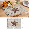 thumbnail image 6 of Texas Star Vintage Placemats Set of 12 Retro Brown Berry Wooden Place Mats Indoor Wipeable Table Mats Washable Cloth Dining Table Placemats for Kitchen Holiday Party Home Decor 13x19 Inch, 6 of 9
