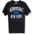 thumbnail image 1 of Aeropostale Hombre Puff Paint 1987 New York Graphic Camiseta, Negro, X-Small Aeropostale Camiseta gráfica, 1 of 1