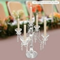 thumbnail image 5 of 5-Head Clear Crystal Glass Candle Holder,Tabletop Decor,Sparkling Design,0.86-1.97in Candle Fit,Ideal for Home & Gift Giving, 5 of 12