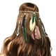 thumbnail image 3 of Tocado de plumas tejidas a mano, diadema de plumas bohemias, banda para el pelo de plumas creativa, borla para sesiones fotográficas, vestido elegante, 3 of 8