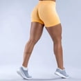 thumbnail image 2 of Una pieza de tres cintura plisada de tiro bajo fitness sin costuras pantalones cortos de tres partes pantalones cortos de yoga pantalones cortos de gimnasio legg deportivo de fitness para mujer, 2 of 6