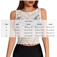 thumbnail image 3 of Sheghy Women Tank Tops Dressy Casual Mesh Lace Tank Top, Crew Neck Sleeveless Layering Cami for Women Beige L, 3 of 5