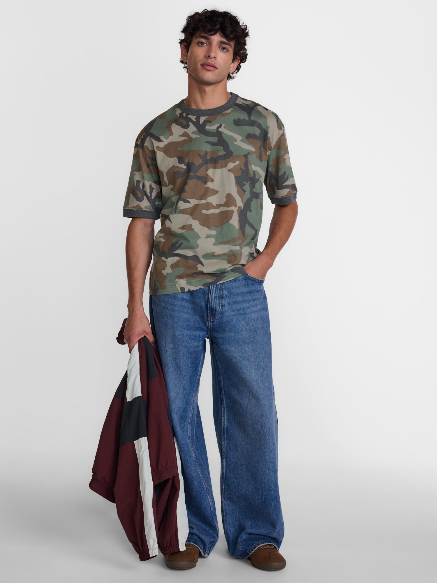No Boundaries Cotton Ringer Tee, Men's & Big Men’s XS-3XL
