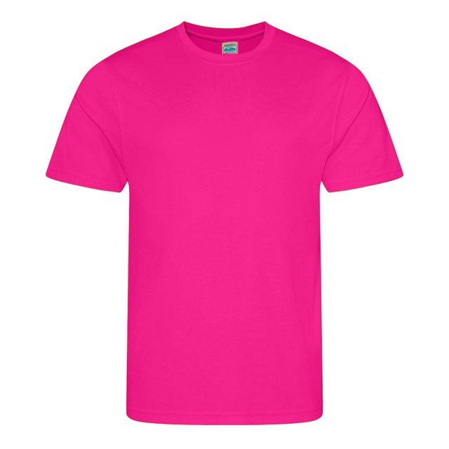 Just Cool - Camiseta Lisa de Entrenamiento para Hombre (Rosa Hiper)