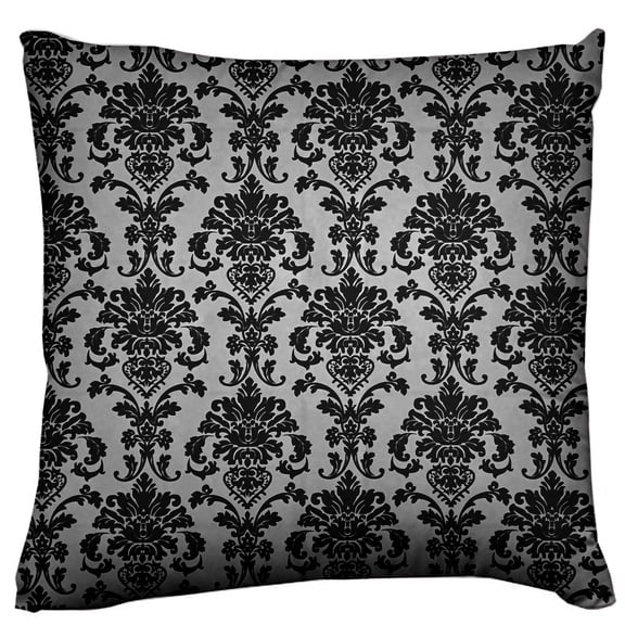 Floral Poplin Damask Decorative Throw Pillow/Sham Cushion Cover Silver