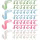 thumbnail image 2 of Paquete de 56 ganchos para colgar ropa, ganchos para colgar que ahorran espacio para perchas, 4 colores, 2 of 5