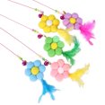 thumbnail image 4 of Funny Feather Teaser Rod Cat Teaser with Plush Flower Bell Pet Interactive Toy, 4 of 6