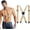Beige, variant on X Back Hidden Suspender Heavy Duty Work Airport Friendly Suspenders Under Clothing for Men Women