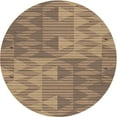thumbnail image 1 of Ahgly Company Indoor Round Patterned Sienna Brown Area Rugs, 3' Round, 1 of 6