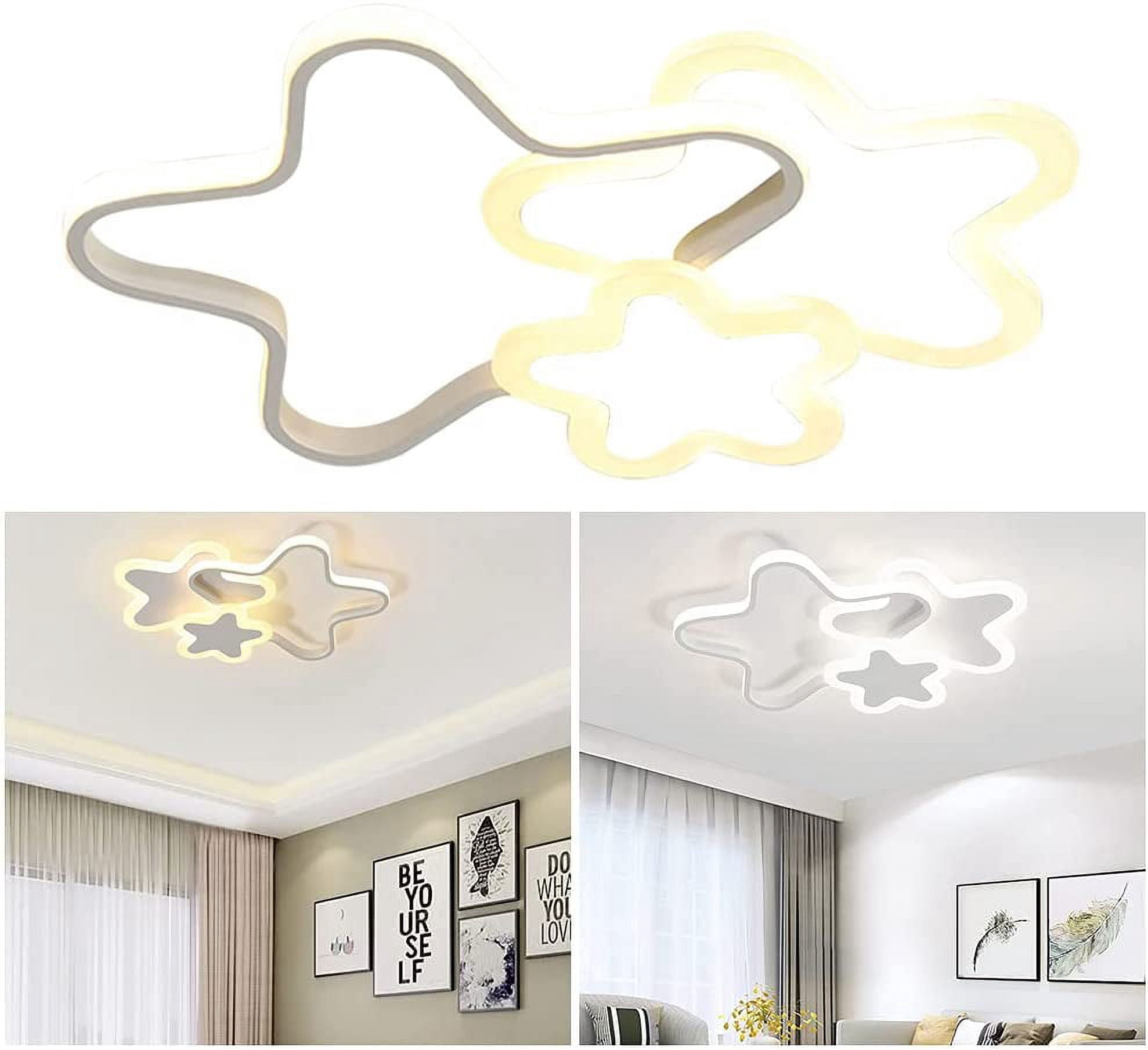 Fetcoi, Children’s Room Ceiling Light Modern Dimmable Lamp with Remote Control  Bedroom Decoration Ceiling Lamp