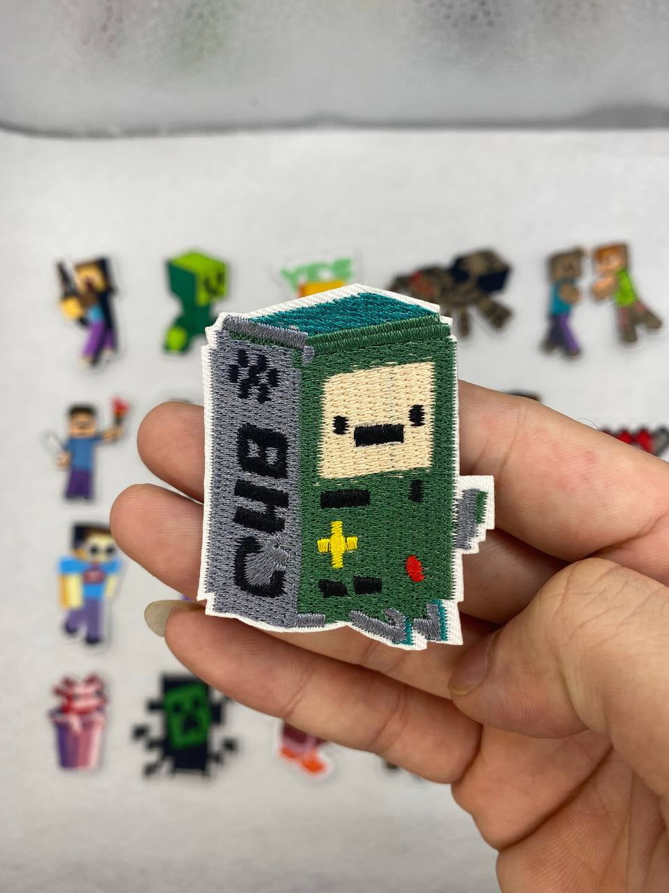 21pcs Minecraft Patch: Game Character Iron-On Applique for Clothes, Bags - Virtual Embroidery