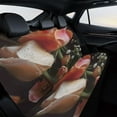 thumbnail image 4 of Boho Vintage Floral Printed Universal Back Bench Car Seat Cover Pack of 2 Rear Seat Covers for for Most Cars,Trucks,SUVs Or Van, 4 of 6