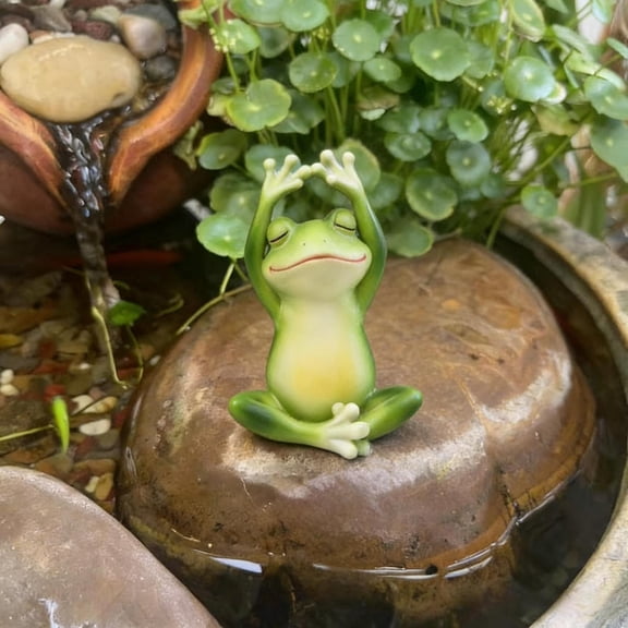 Werulen Cute Stretching Frog Statue,Resin Garden Figurine,Outdoor Patio Yard Decor,Pond Landscape Ornament,Garden Sculpture Decor,Outdoor Resin Craft,Yard Art Decor