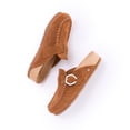 thumbnail image 2 of Minnetonka Women's Suede Buckle Clog Flexible Sole, Brown, Size 5, 2 of 4