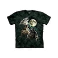 thumbnail image 2 of The Mountain Men's Three Wolf Moon Short Sleeve T-Shirt,Dark Green,Small, 2 of 3