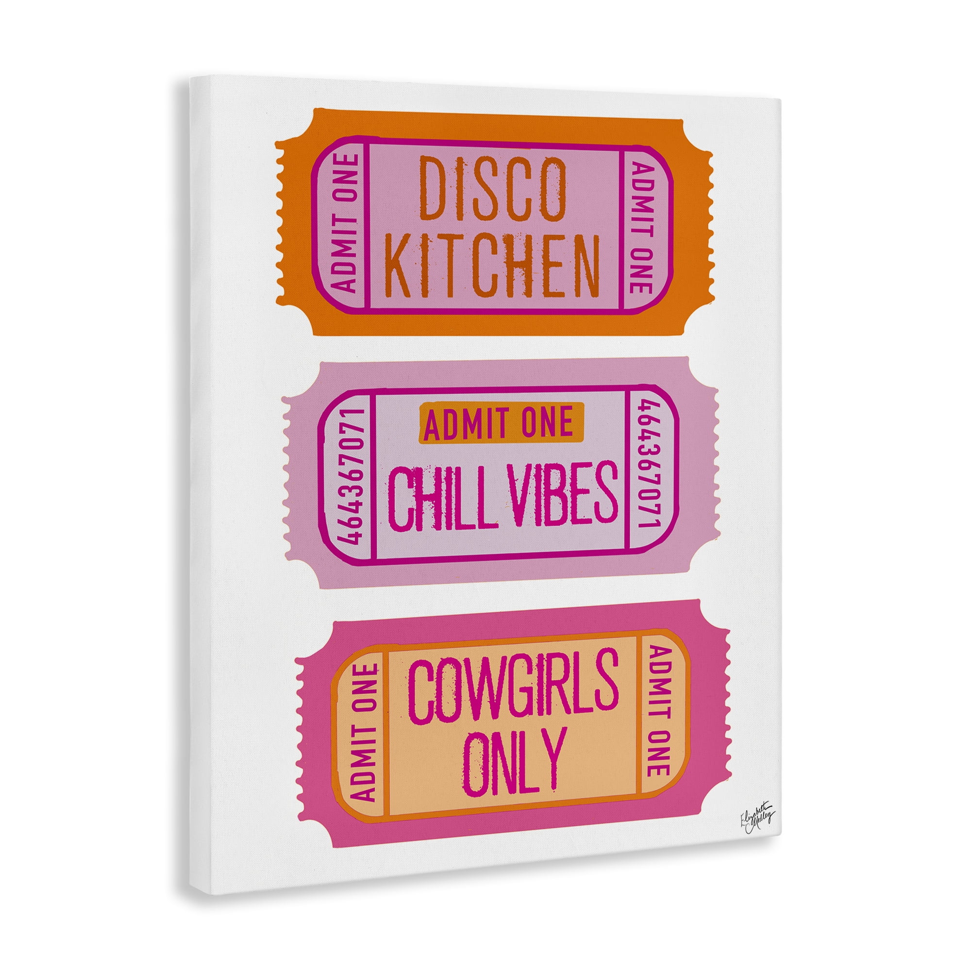 Stupell Industries Disco Kitchen Phrase Tickets Text & Numbers Painting Wrapped Canvas Art Print Wall Art, 16 x 20