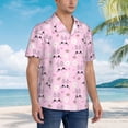 thumbnail image 5 of Goofa Rabbit Face Hawaiian Shirt for Men, Unisex Summer Beach Casual Short Sleeve Button Down Shirts,Aloha Tropical Floral print shirt-Medium, 5 of 9