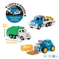 thumbnail image 3 of Driven by Battat 3-Piece Micro Urban Worker Fleet Toy City Vehicles 9 inches for Kids 3 Years Old, 3 of 9