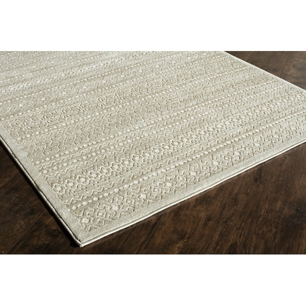 Rugs America Riviera Collection Cream RV300A Transitional Oriental Area