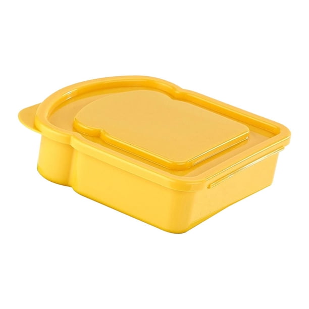 Caja para sándwiches, pan tostado, golosinas portátiles para verduras, bocadillos para el hogar, bento Amarillo