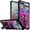 Hotpink, variant on For Motorola Razr 2025 2024 Machine Design Hybrid with Kickstand - Hot Pink