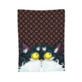 thumbnail image 1 of Flower Print Cat Throw Blanket, Super Soft Anti-Pilling Flannel Bed Blankets, 60"x50", 1 of 8