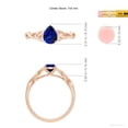 thumbnail image 5 of ANGARA Lab Grown Blue Sapphire Celtic Knot Engagement Ring for Women in 14K Rose Gold (Size-7x5mm) | September Birthstone, Anniversary, Jewelry Gift for Women | Lab-Grown Blue Sapphire Ring, 5 of 8