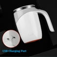 thumbnail image 6 of witspace Self Stirring Mug - Rechargeable Automatic Magnetic Electric Coffee Mug, Rotating Cute Mixing Cup Tasse, To Stir Office/Kitchen/Travel/Home Coffee/Tea/Hot Chocolate/Milk (450 ml/15.2 oz), 6 of 9