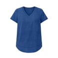 thumbnail image 4 of yillto Workout Tops for Women Short Sleeve V Neck Lightweight Breathable Gym Shirts Running Loose Tees, 4 of 7