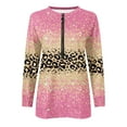 thumbnail image 4 of 2023 Chandail en Molleton de Mode pour Femmes 50 % de Rabais Liquidation Hauts pour Femmes Automne Manches Longues Chandail Ample Chemise Habillée Décontractée Dames Chandails en Molleton à Rayures Col Rond, 4 of 5