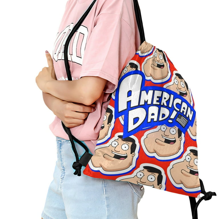 Drawstring Backpack for American Dad Drawstring Pocket Adults