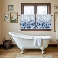 thumbnail image 4 of Blue Blooms Floral Tier Curtains 24 Inch Length, Spring Flowers Botanical Blue Ombre Cafe Short Curtains for Bathroom Over Sink, Small Kitchen Curtain Light Filtering Drapes 2 Panels 27.5"Wx24"L, 4 of 8