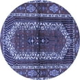 thumbnail image 1 of Ahgly Company Indoor Round Persian Blue Traditional Area Rugs, 6' Round, 1 of 4