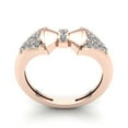 thumbnail image 3 of Real 1ctw Round Cut Diamond Ladies Bow Anniversary Wedding Band Solid 10K Rose, White or Yellow Gold H SI2, 3 of 3