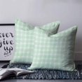 thumbnail image 2 of 26x26 Pillow Covers Set of 2, Green Checkered Square Throw Pillow Covers for Couch/Sofa/Living Room, Farmhouse Plaid Buffalo Elegant Decorative Soft Pillowcases for Couch Throw Pillows, 2 of 7